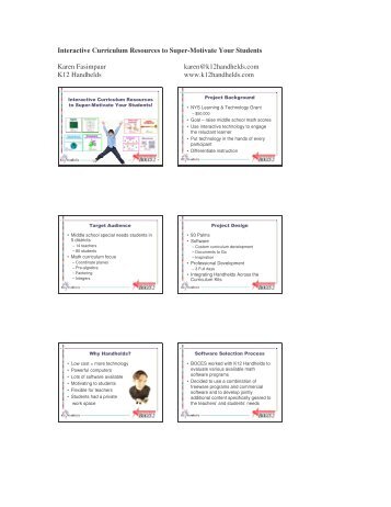 Here are the handouts - K12 Handhelds