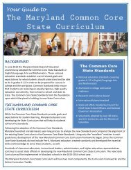 Your Guide to The Maryland Common Core State Curriculum