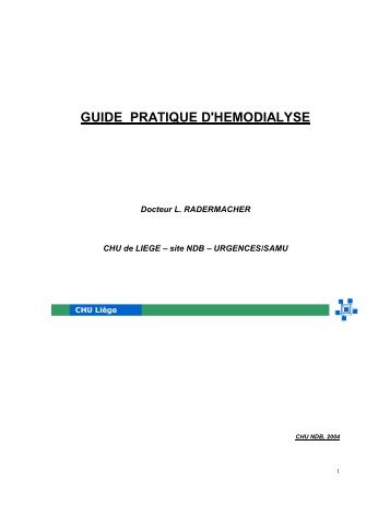guide pratique d'hemodialyse