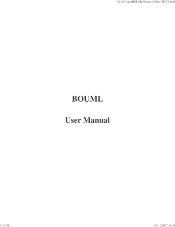 Bouml reference manual - Fedora Project Packages GIT repositories