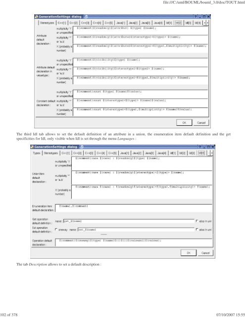 Bouml reference manual - Fedora Project Packages GIT repositories