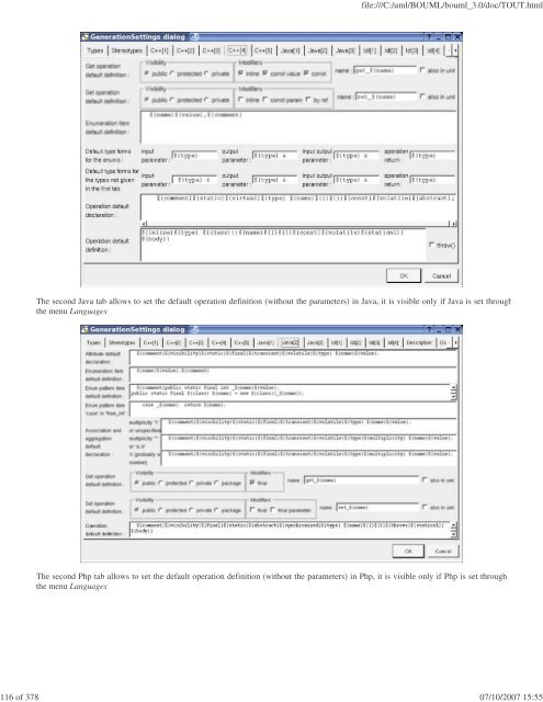 Bouml reference manual - Fedora Project Packages GIT repositories