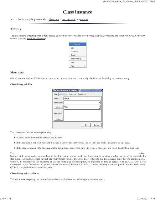 Bouml reference manual - Fedora Project Packages GIT repositories