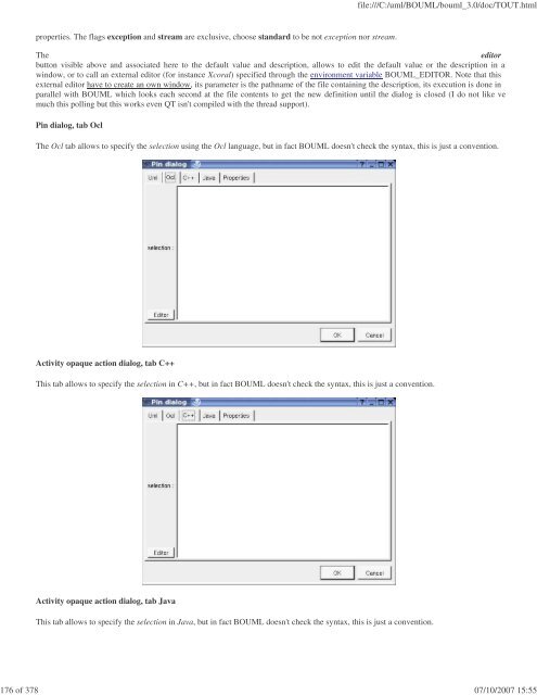 Bouml reference manual - Fedora Project Packages GIT repositories