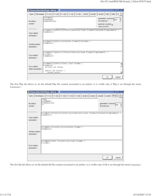 Bouml reference manual - Fedora Project Packages GIT repositories