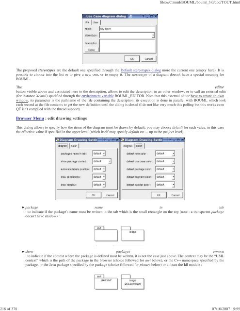 Bouml reference manual - Fedora Project Packages GIT repositories