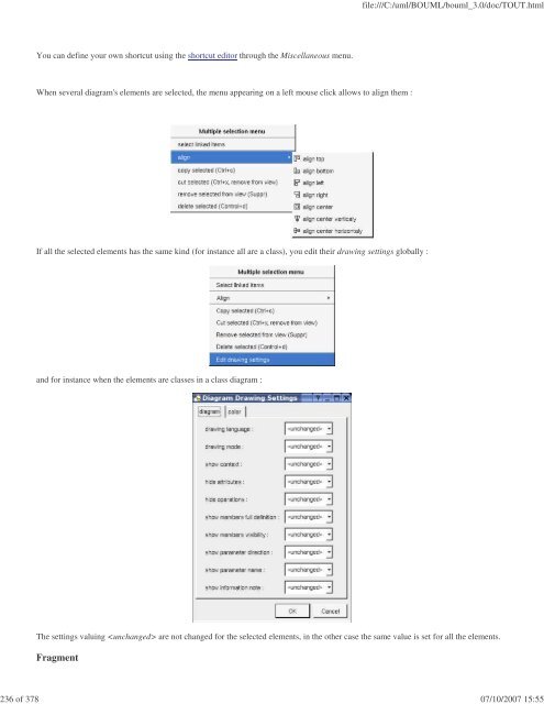 Bouml reference manual - Fedora Project Packages GIT repositories