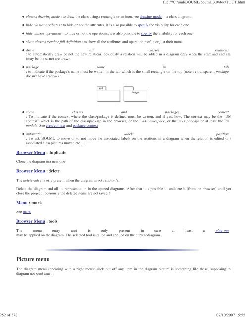 Bouml reference manual - Fedora Project Packages GIT repositories