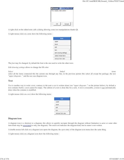 Bouml reference manual - Fedora Project Packages GIT repositories