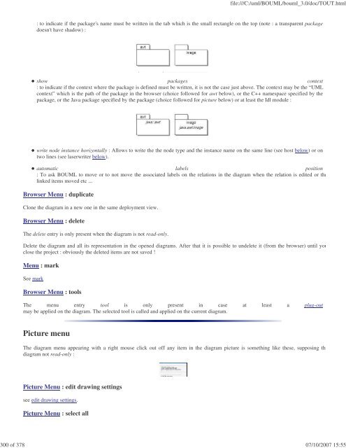 Bouml reference manual - Fedora Project Packages GIT repositories