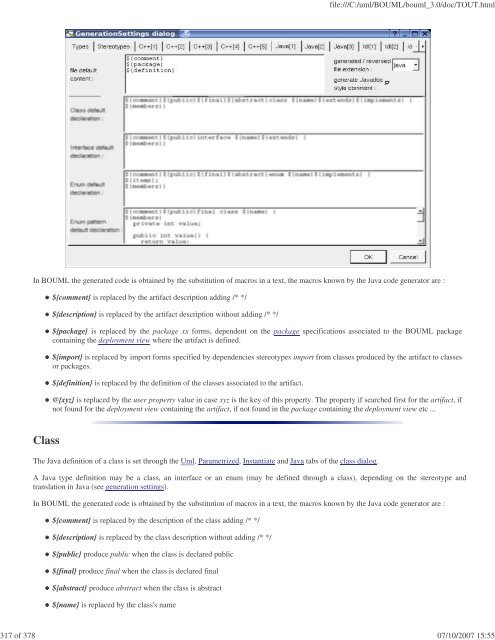 Bouml reference manual - Fedora Project Packages GIT repositories