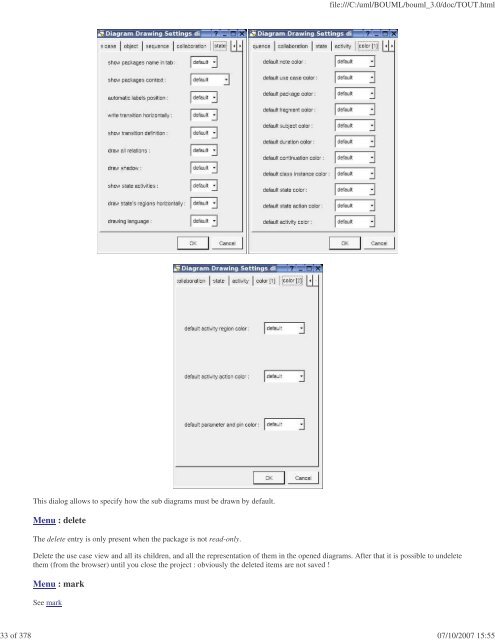 Bouml reference manual - Fedora Project Packages GIT repositories