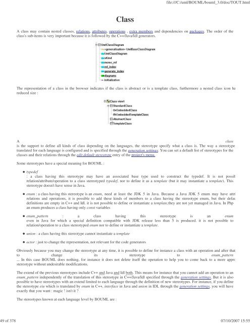 Bouml reference manual - Fedora Project Packages GIT repositories