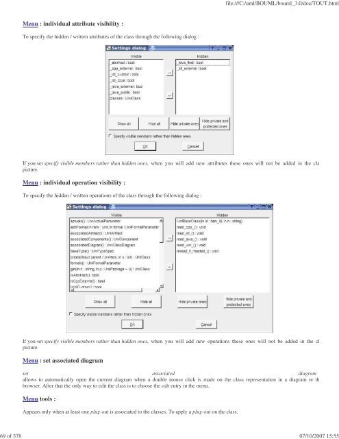 Bouml reference manual - Fedora Project Packages GIT repositories