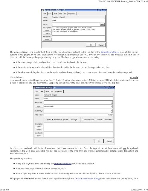 Bouml reference manual - Fedora Project Packages GIT repositories