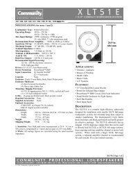 XLT51E - Community Professional Loudspeakers