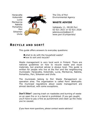 waste advise - Pori