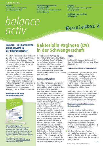 Bakterielle Vaginose in der - Balance Activ