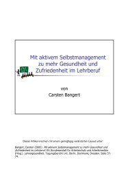 Aktives Selbstmanagement - Carsten Bangert