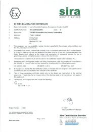 ATEX certificate Group II (Sira 01ATEX2300 Iss 3) - Trolex