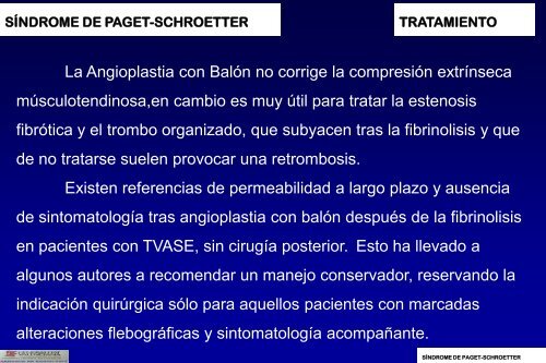 SÍNDROME DE PAGET-SCHROETTER - 30 Congreso de la ...