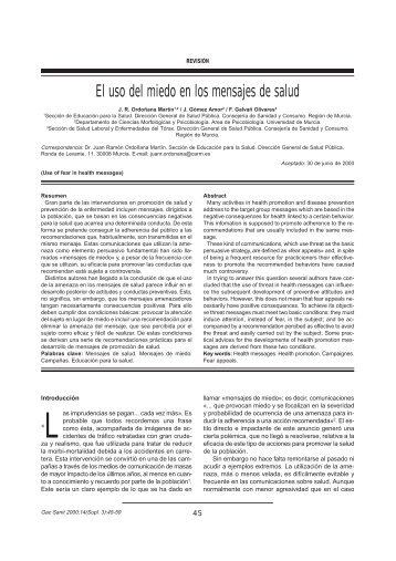 El uso del miedo en los mensajes de salud - Sida Studi