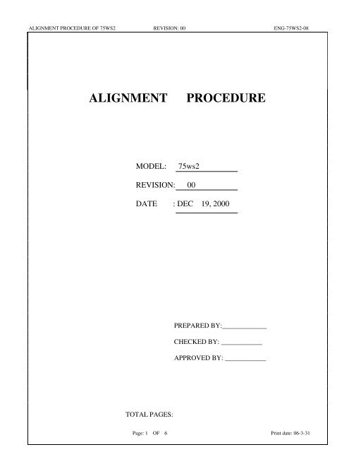 ALIGNMENT PROCEDURE - CB Tricks