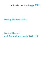 Annual Report 2011/12 - Royal Shrewsbury Hospitals NHS Trust