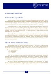 18 VIII. Cursos y Seminarios - Instituto Internacional San Telmo