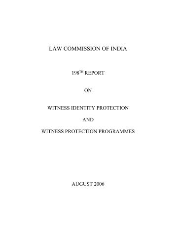 Witness Identity Protection - Law Commission of India