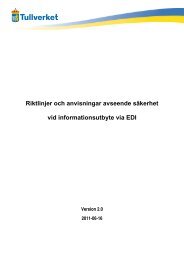 Riktlinjer och anvisningar avseende sÃƒÂ¤kerhet vid ... - Tullverket