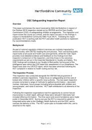 CQC Safeguarding Inspection Report - Hertfordshire Community ...