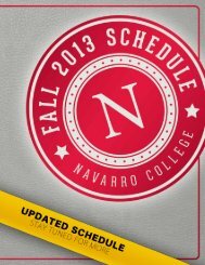 Fall 2013 Schedule of Classes (PDF, 1.69MB) - Navarro College