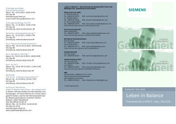 Leben in Balance - Siemens