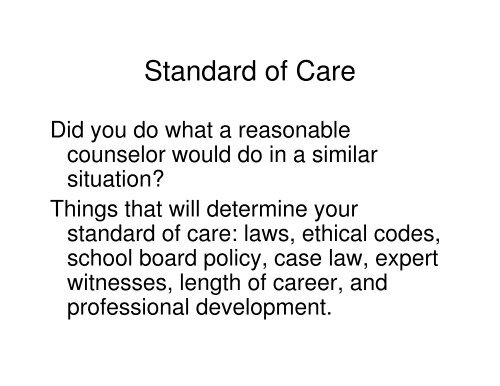 Ethics for the School Counselor - Texas Counseling Association