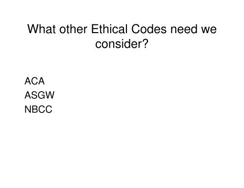 Ethics for the School Counselor - Texas Counseling Association