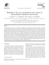 Modeling of the Cast Iron/Drinking Water System by Electrochemical ...