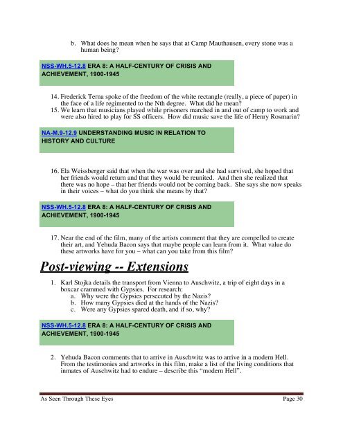 Study Guide - Menemsha Films