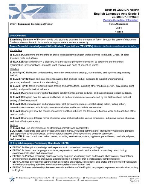 SSK Unit 4.2 Planning Guide