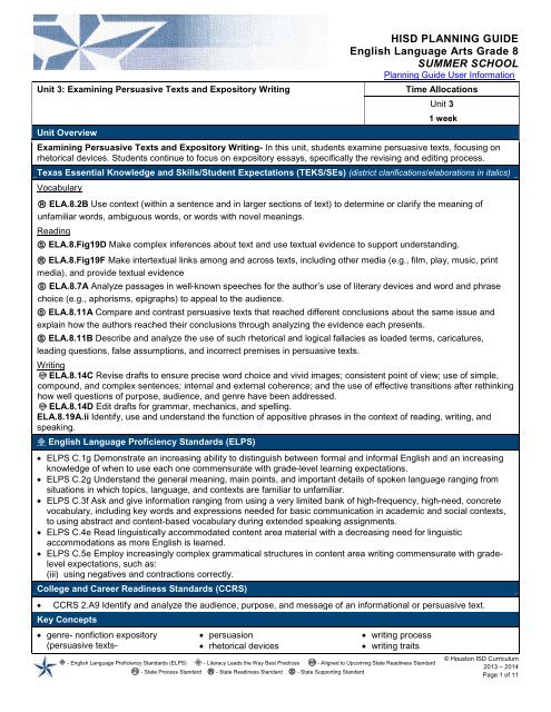 SSK Unit 4.2 Planning Guide