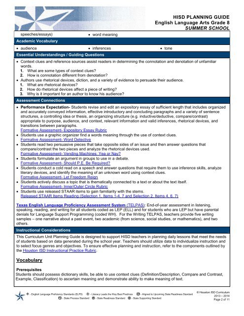 SSK Unit 4.2 Planning Guide