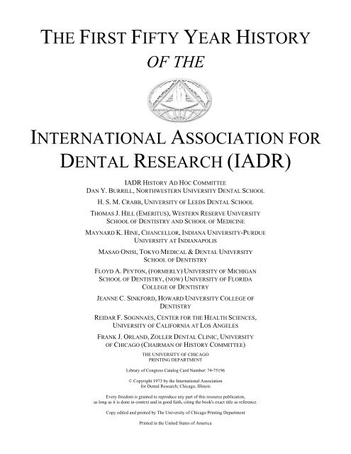 Contents - IADR/AADR