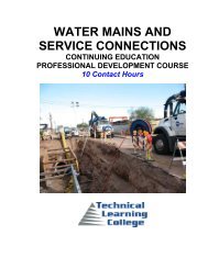 water mains and service connections - Technical Learning College