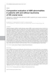 Comparative evaluation of abr abnormalities in patients with - Acta ...