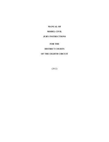 8th circuit jury instructions Pattern criminal federal jury instructions for the seventh circuit.