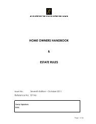 home owners handbook & estate rules - Pam Golding Properties