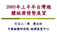 2005年上半年台灣總體經濟情勢展望