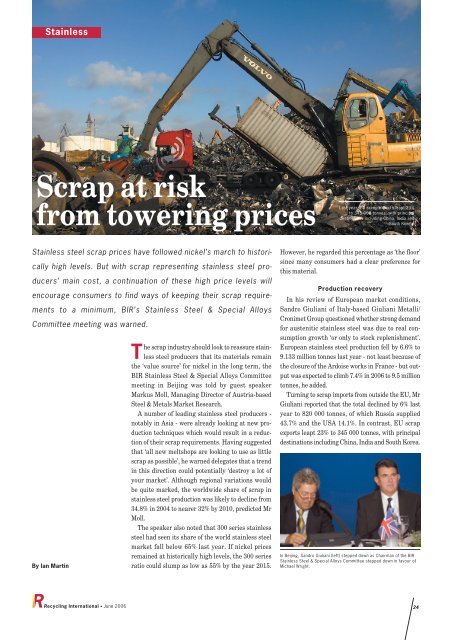 Scrap at risk from towering prices - BIR