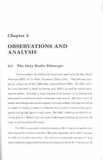 Chapter 3 3.1 The Ooty Radio Telescope