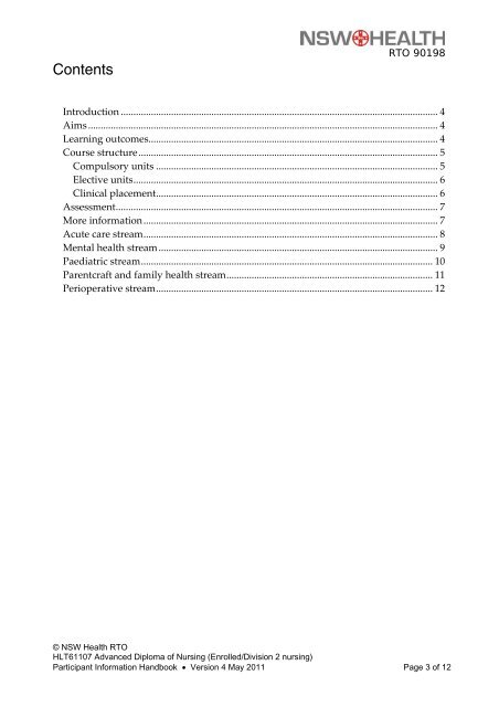 Enrolled/Division 2 nursing